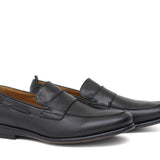 Mocassino in vitello naturale nero con fondo in gomma cucito blake 9640DIXNE 27 ROSSI 
