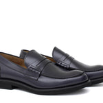 College stile inglese in vitello spazzolato blu con fondo in gomma leggera 5940GCBLU 89 ROSSI 