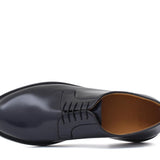 Derby in vitello spazzolato blu con fondo in cuoio antiscivolo 8699CHEBL 1020 ROSSI 