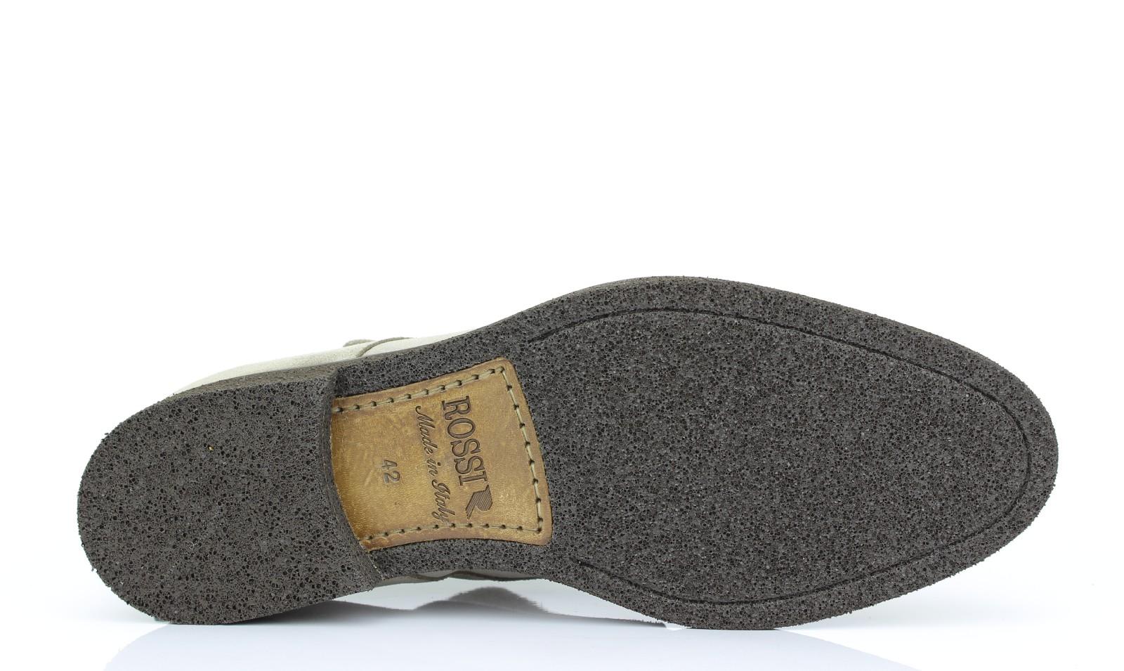 Doppia fibbia in camoscio taupe chiaro con fondo in gomma porosa leggera cucita 7728CFLOTAU 2 ROSSI 