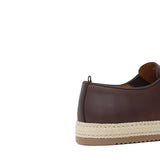 Slip on in vitello naturale marrone sfumato con fondo in gomma intrecciato 1093DCAS 625 ROSSI 