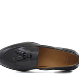 Mocassino donna con mappine in vitello spazzolato nero con fondo cuoio antiscivolo D204CNE 12 ROSSI 