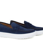 Slip on in camoscio traforato colore navy e fondo in gomma leggera 8657FOLTR 1004 ROSSI 