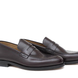 Mocassino sfoderato in vitello spazzolato bordò con fondo in cuoio antiscivolo cucito blake 7635CBOR 167 ROSSI 