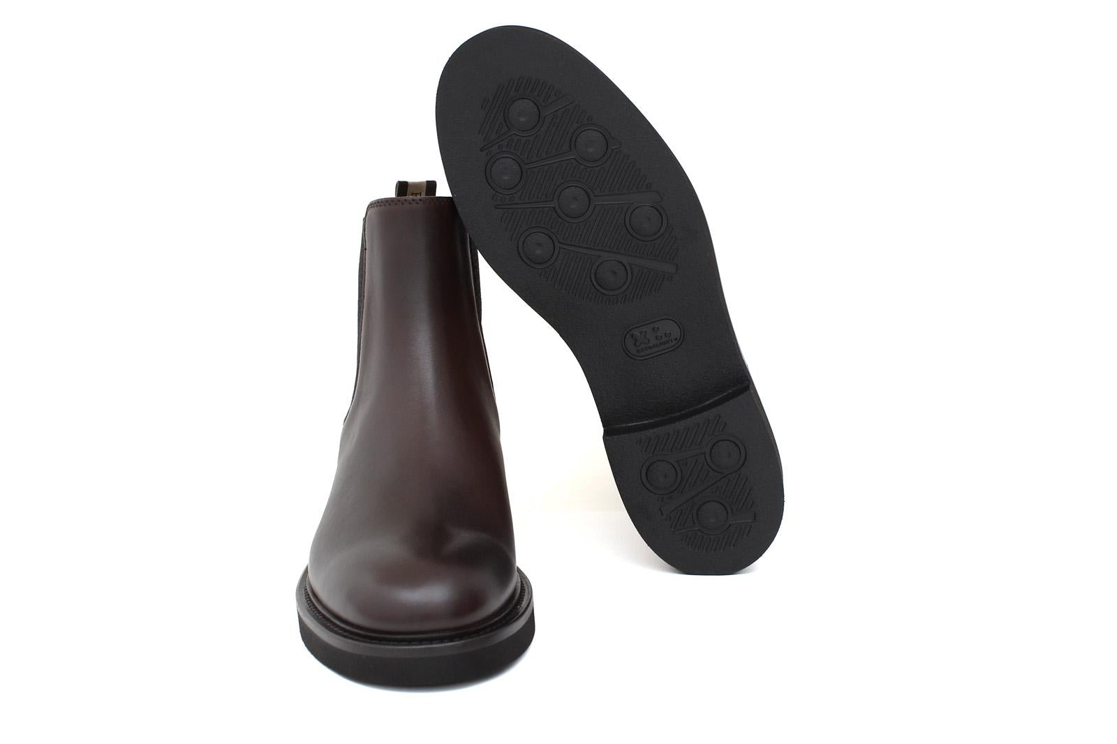 Beatles donna in vitello a pieno fiore marrone sfumato con fondo in gomma leggera D220PSMOC 19 ROSSI 