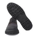 Derby  in camoscio ingrassato color carbone, riporto in caucciù con fondo in gomma leggera 412HSCAR 1123 ROSSI 