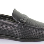 Mocassino traforato in nappa color blu e fondo cuoio antiscivolo cucito blake 5901NATBLU 617 ROSSI 