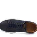 Sneaker in vitello naturale  traforato nel colore blu sfumato e fondo in gomma leggera 326DIXBLU 187 ROSSI 
