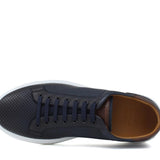 Sneaker in vitello naturale  traforato nel colore blu sfumato e fondo in gomma leggera 326DIXBLU 187 ROSSI 