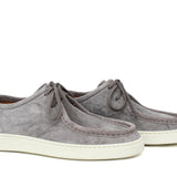 Sneaker modello ingegnere in camoscio lavato color roccia e fondo in gomma 1052TCLO 242  UN ROSSI 