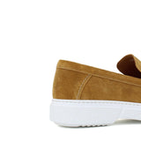 Mocassino in camoscio colore ocra con fondo in gomma leggera 1081SILMOS 1113 ROSSI 