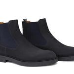 Stivaletto beatles in camoscio rasato blu e fondo in gomma 154PRCRIB 1036 ROSSI 