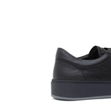 Sneaker in vitello bottalato nero con fondo in gomma tricolore 643LGVBN 617 ROSSI 