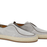Slip on in camoscio color  roccia con fondo in gomma intrecciato 1093FROC 63 ROSSI 