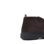 Polacchino stringato in camoscio ingrassato testa di moro e fondo gomma leggera 1250PHSMO 957 ROSSI 