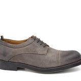 Derby con puntalino in camoscio ingrassato color sabbia e fondo in gomma cucito 8296GHSBIS 210 ROSSI 