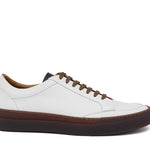 Sneakers in vitello morbido color crema con fondo in gomma 643LPCREM 639 ROSSI 
