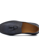 Slip on in vitello naturale blu sfumato con fondo in gomma cucito 622CADIXB 67 ROSSI 