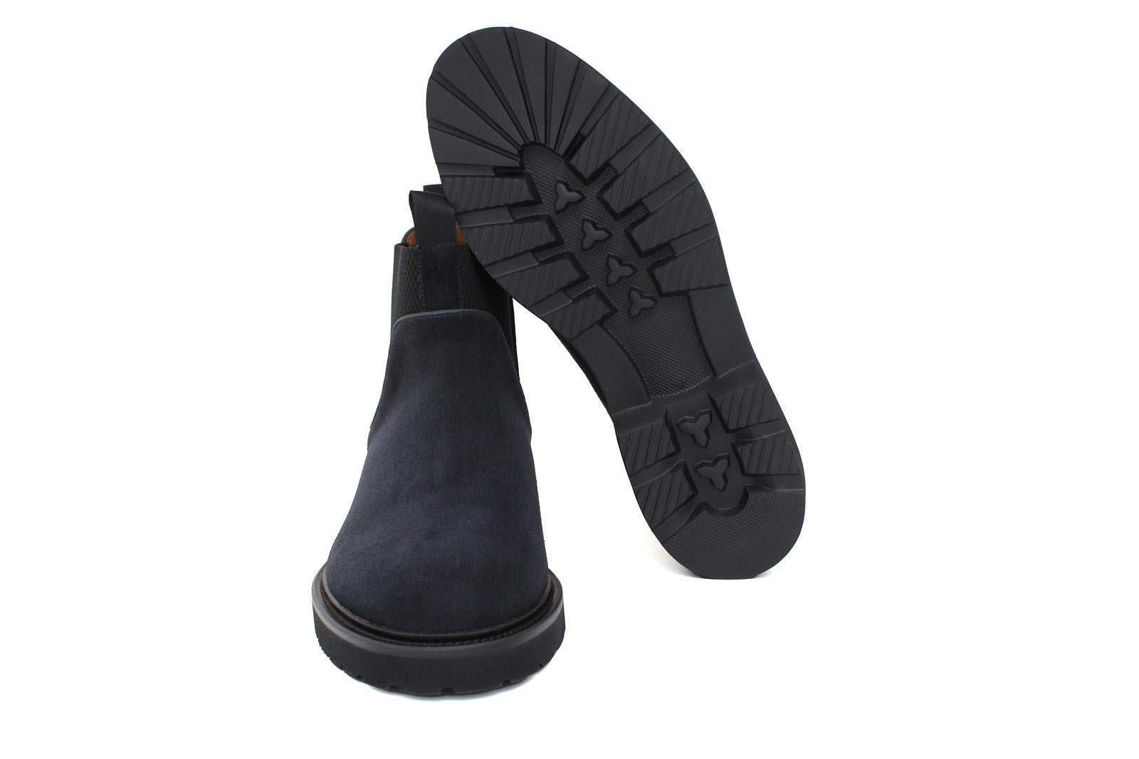 Stivaletto modello beatles in suede blu  con fondo in gomma leggera 1281PCHBLU 1140 ROSSI 