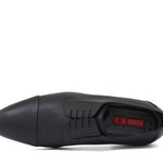 Derby in vitellino morbido colore nero con fondo in cuoio antiscivolo 7683LSN 106 ROSSI 