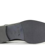 Derby in vitello spazzolato nero con fondo in cuoio 4717TINER 91  UN ROSSI 