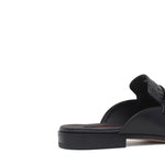 Sabot in vitello a fiore con riporto in cocco stampato nel colore nero 1505SERN 70 ROSSI 