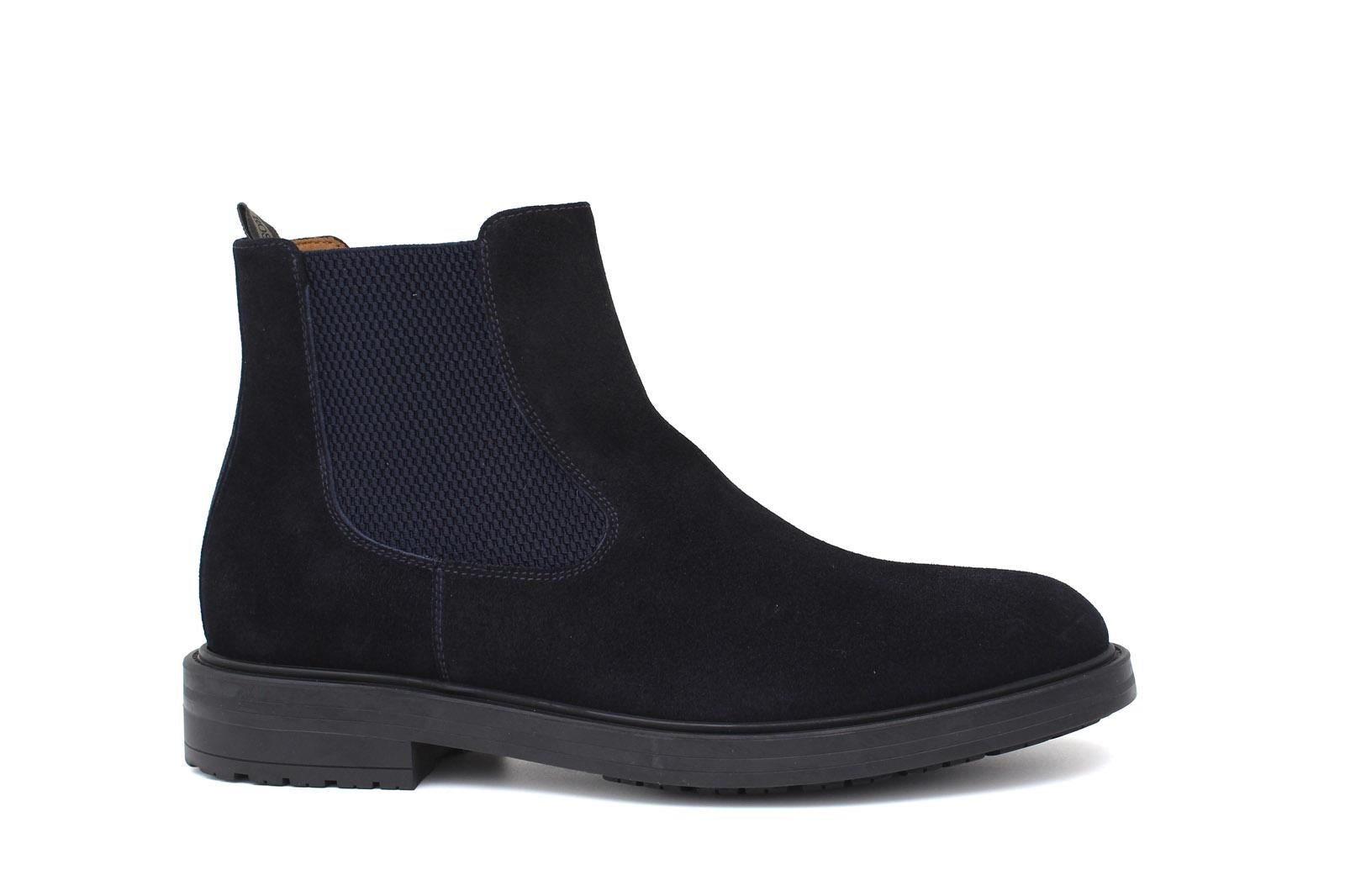 Stivaletto beatles in camoscio blu e fondo in gomma 9154CTPHSB 523 ROSSI 