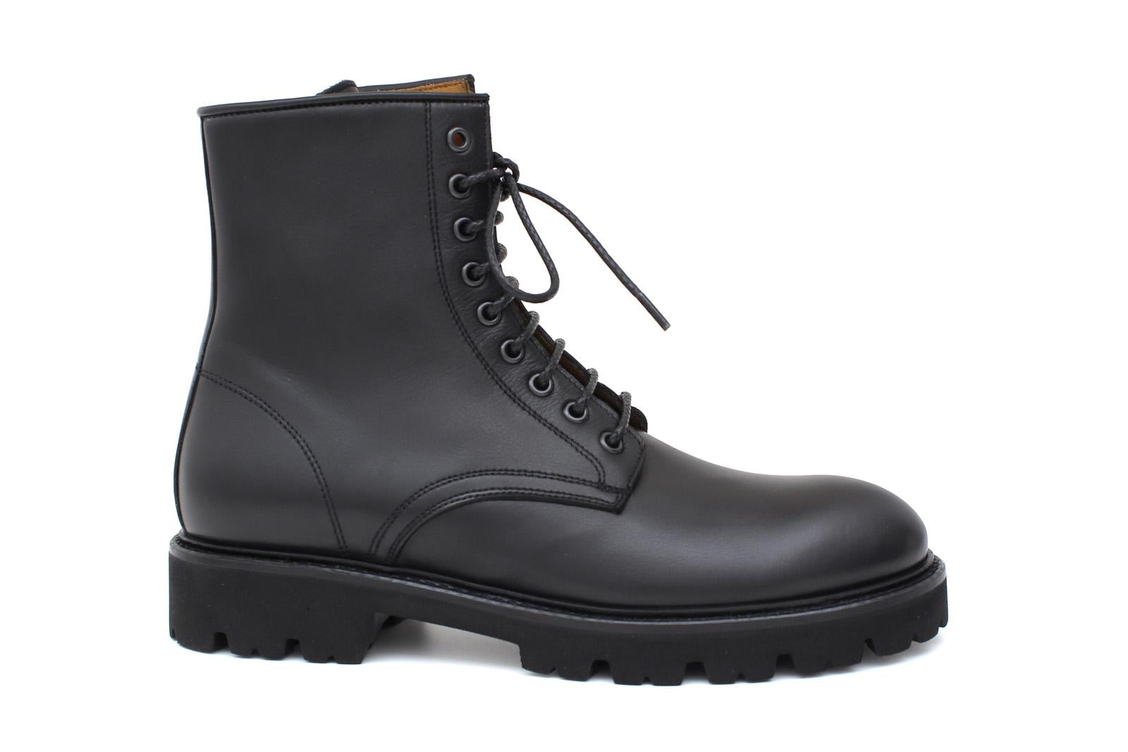 Anfibio donna in vitello nappato nero e fondo in gomma extralight D214PZVNE 37 ROSSI 