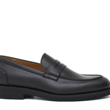 Mocassino in vitello a pieno fiore color nero con fondo in gomma leggera 6853GSNE 970 ROSSI 