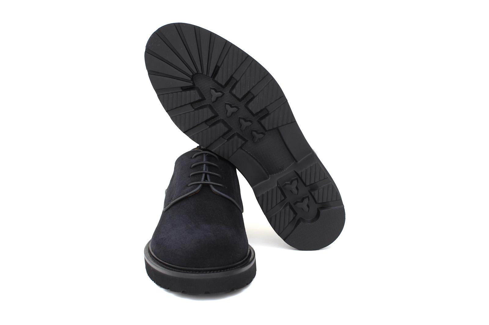 Derby in suede blu con fondo in gomma leggera 1279CHSSBLU 192 ROSSI 