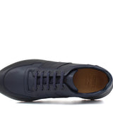 Sneaker in vitello naturale color blu sfumato e fondo in gomma leggera vibram 1255VBLU 629 ROSSI 