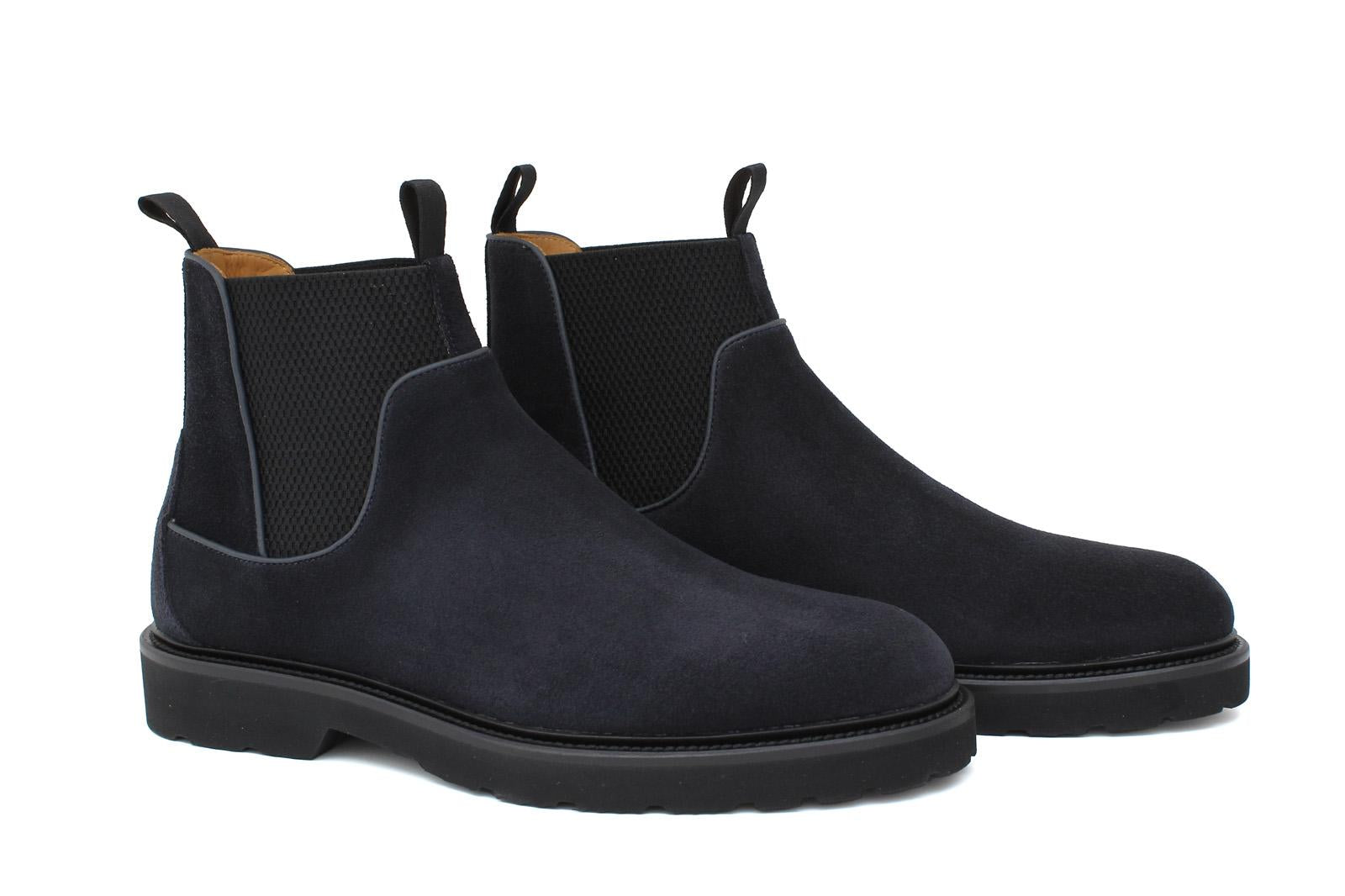 Stivaletto modello beatles in suede blu  con fondo in gomma leggera 1281PCHBLU 1140 ROSSI 