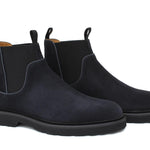 Stivaletto modello beatles in suede blu  con fondo in gomma leggera 1281PCHBLU 1140 ROSSI 