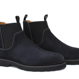 Stivaletto modello beatles in suede blu  con fondo in gomma leggera 1281PCHBLU 1140 ROSSI 