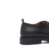 Derby donna in vitello spazzolato nero con fondo in gomma cucito D218CALNE 2 ROSSI 