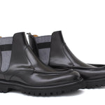 Stivaletto modello beatles in vitello spazzolato semilucido nero e fondo in gomma leggera 881PCANER 22 ROSSI 
