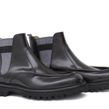 Stivaletto modello beatles in vitello spazzolato semilucido nero e fondo in gomma leggera 881PCANER 22 ROSSI 