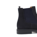 Stivaletto beatles in camoscio rasato blu e fondo in gomma 154PRCRIB 1036 ROSSI 