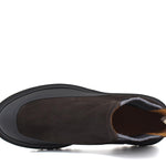 Beatles con elastico bicolore, tomaia in camoscio ingrassato testa di moro e riporto in caucciù con fondo gomma leggero 414PEBHM 1079 ROSSI 