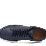 Sneaker in vitello dollaro color blu e fondo in gomma leggera cucito 643LVITBN 479  UN ROSSI 