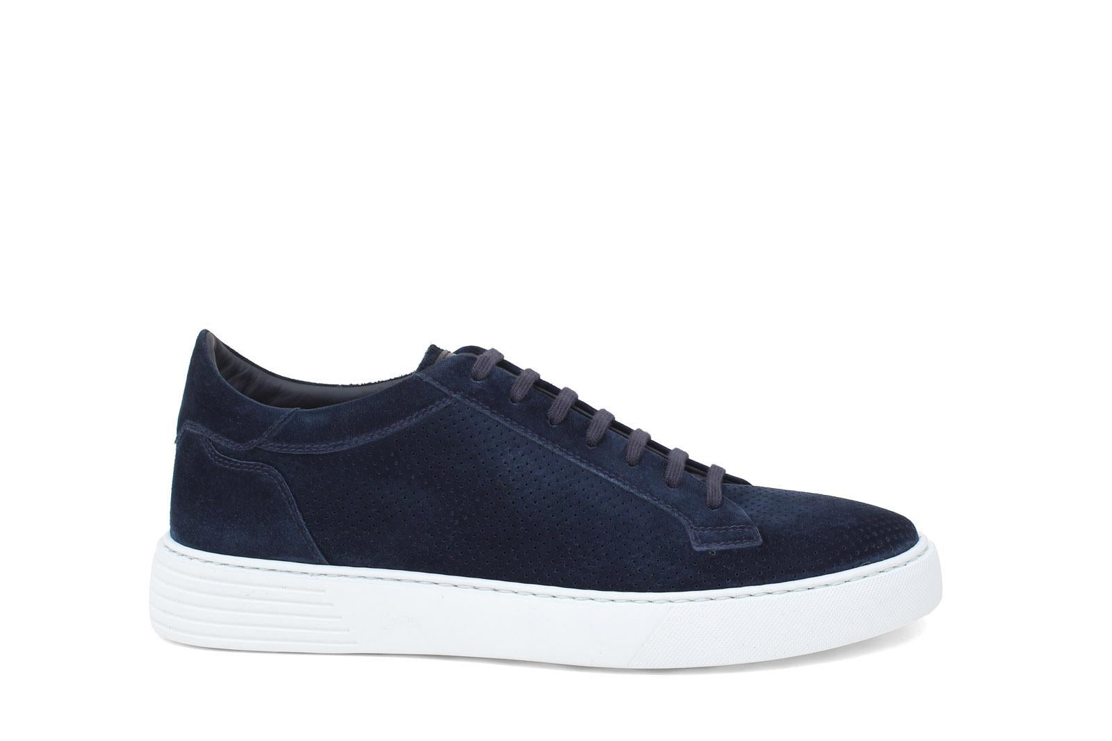 Sneaker in camoscio traforato color blu navy e fondo in gomma leggera 326ROVNA 161 ROSSI 