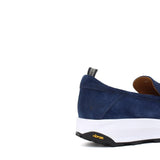Mocassino con mappine  sportivo in camoscio navy con fondo vibram leggero 276FLOLTR 114 ROSSI 