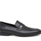 Mocassino in canguro colore nero e fondo in cuoio antiscivolo cucito blake 1542CANER 136 ROSSI 