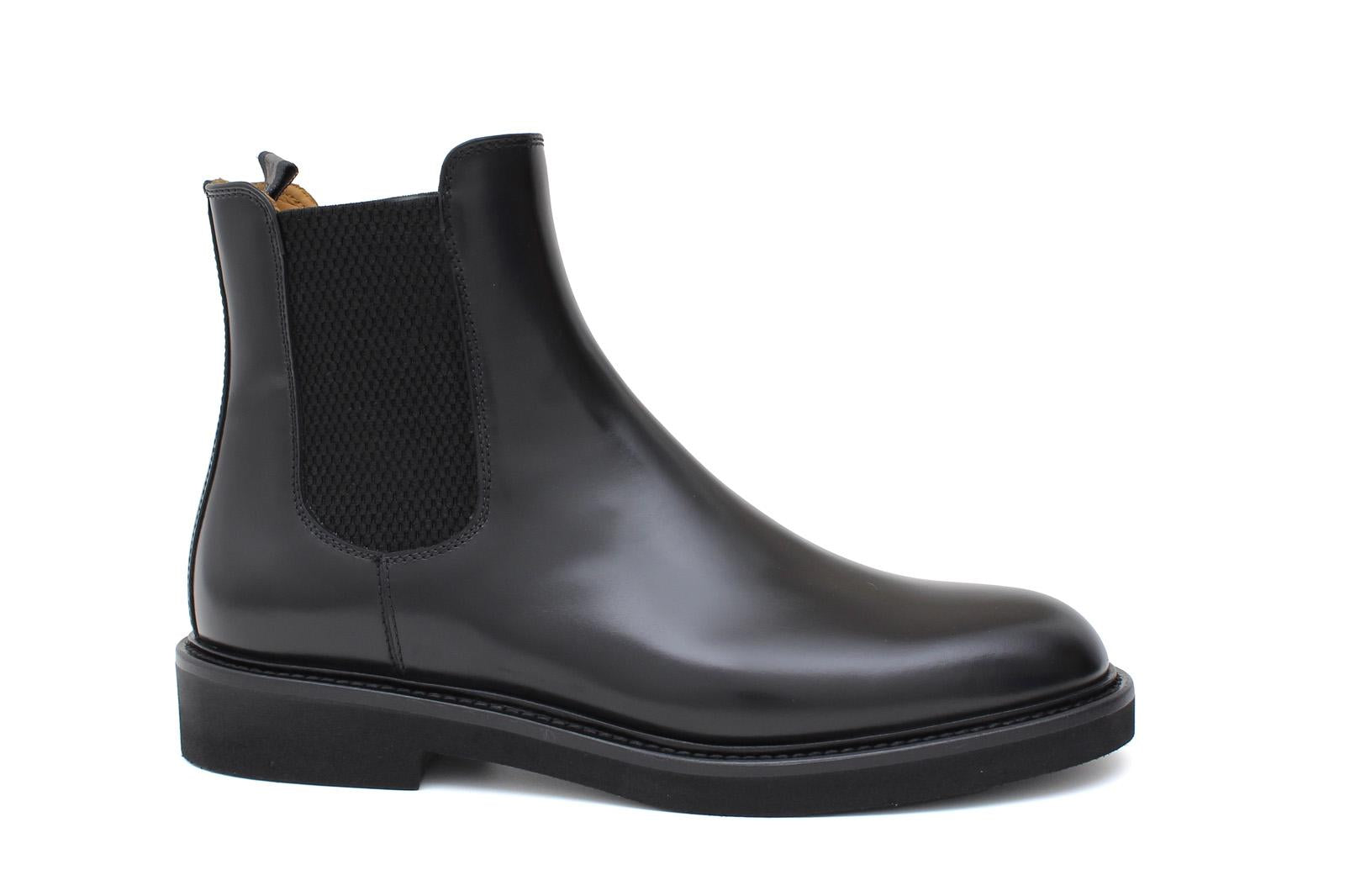 Beatles donna in vitello spazzolato nero con fondo in gomma leggera D220PCNER 23 ROSSI 