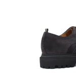 Derby  in camoscio ingrassato color carbone, riporto in caucciù con fondo in gomma leggera 412HSCAR 1123 ROSSI 