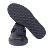 Slip on in vitello naturale blu sfumato con fondo in gomma leggera 1041DIXJ 1106 ROSSI 