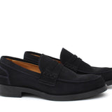 Mocassino College stile inglese in camoscio blu e fondo gomma 5316GCIBLU 1003 ROSSI 
