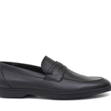Mocassino in vitello morbido color nero con fondo in gomma cucita blake 1074LOSNE 94 ROSSI 