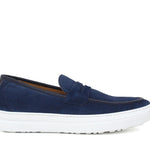 Slip on in camoscio traforato colore navy e fondo in gomma leggera 8657FOLTR 1004 ROSSI 
