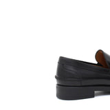 Mocassino College stile inglese in vitello spazzolato nero e fondo gomma 5316GCANE 349 ROSSI 